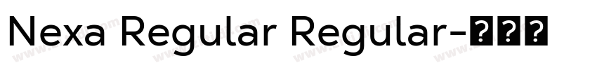 Nexa Regular Regular字体转换